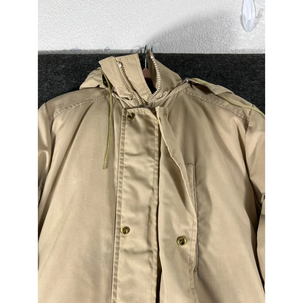VTG 70s Eddie Bauer Goose Down Parka Tan Khaki Hooded Expedition Coat Mens M